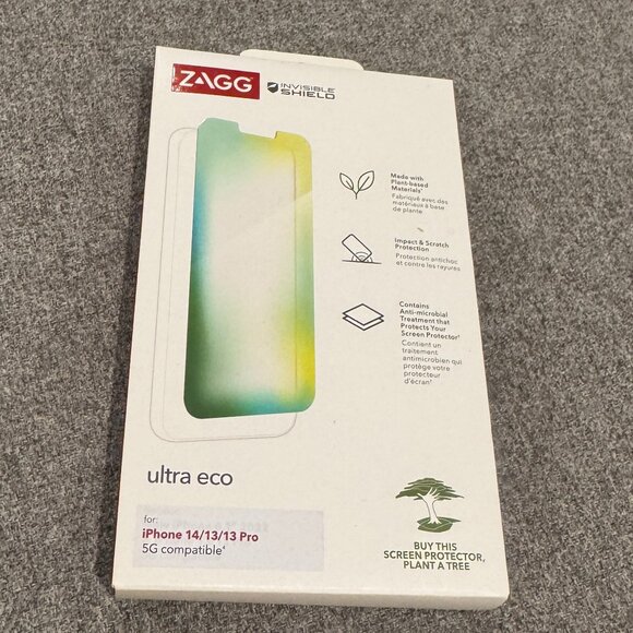 NIB ZAGG Ultra Eco Screen Protector – iPhone 14 / 13 / 13 Pro - Picture 1 of 3